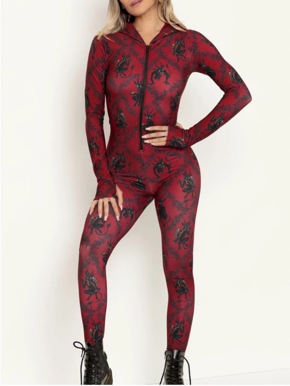 Blackmilk Merry Krampus Snuggle Suit Onesie Christmas
